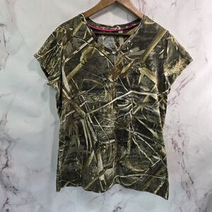 Realtree Shirt Womens XL Camo Woodland Grassland Brush Realtree Max 5 V